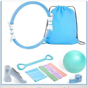 Blue Fitness Equipment Set